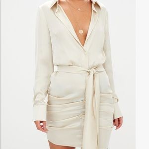 Champagne mini dress.